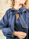 Dark Denim Bow Dress