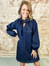 Dark Denim Bow Dress