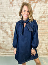 Dark Denim Bow Dress