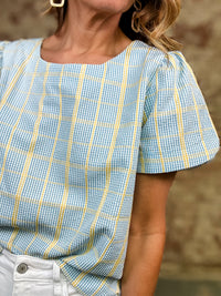 Jarrod Plaid Textured Top