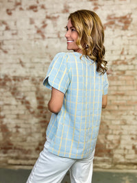 Jarrod Plaid Textured Top