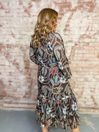 THML Lorena Floral Midi Dress