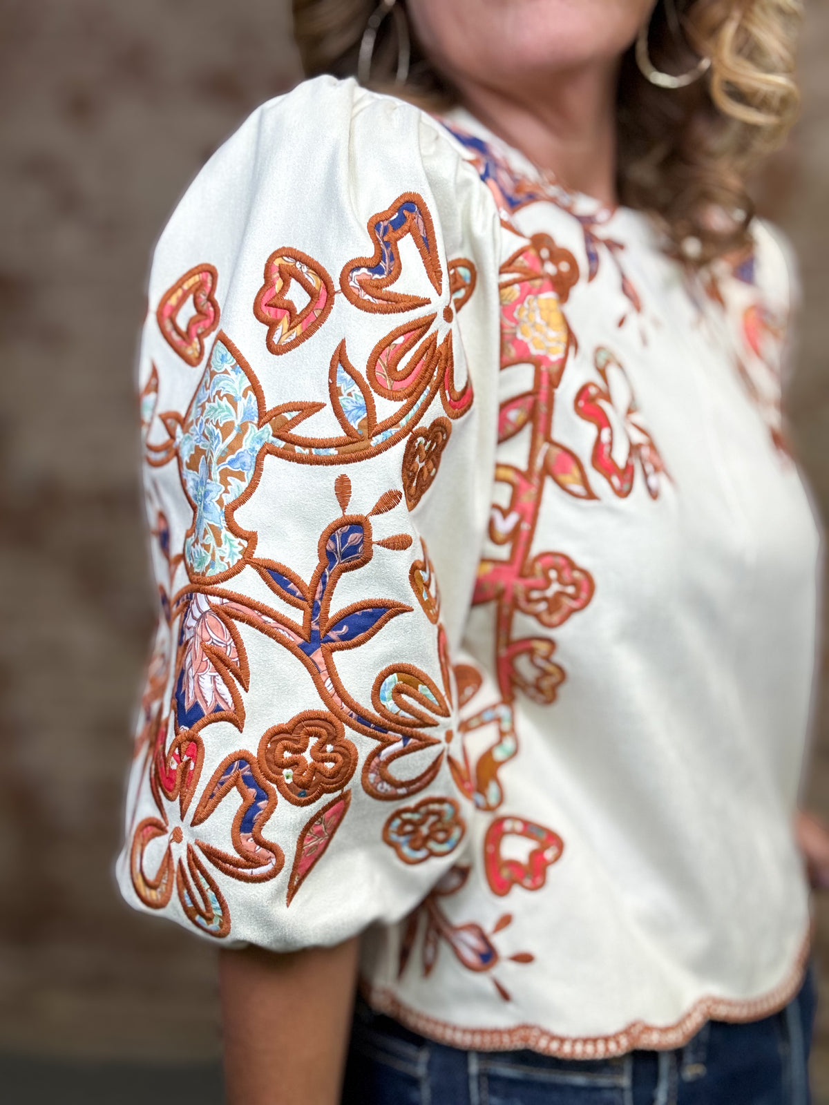 THML Beatrix Puff Sleeve Top