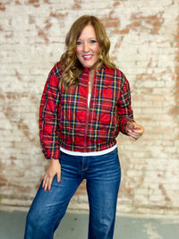 Stewart Plaid Quilted Jacket