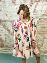 Jessica Floral Collared Dress