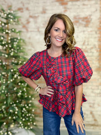 Bella Plaid Ruffle Top