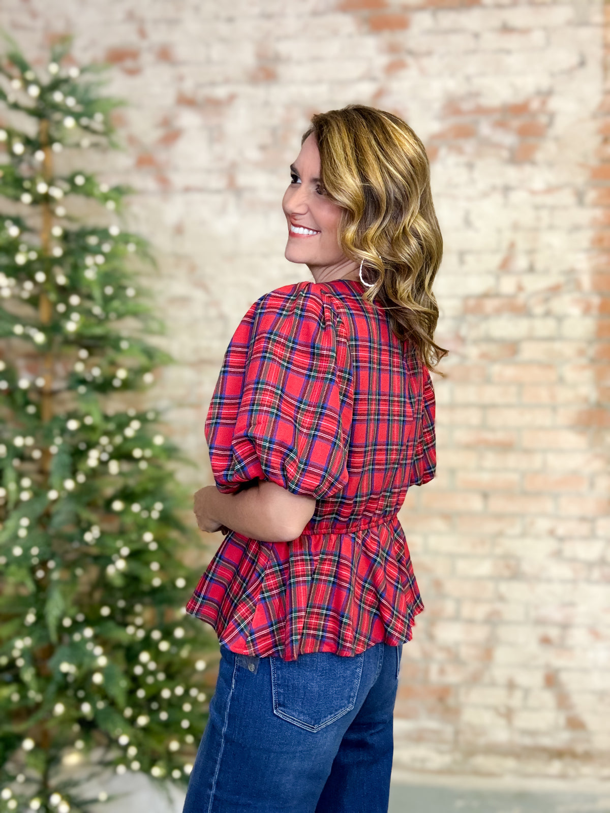 Bella Plaid Ruffle Top