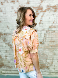 Cynthia Floral Button Up Top