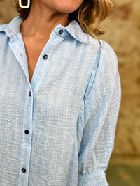 Melton Pinstripe Gauze Top