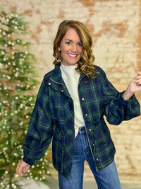 Neveah Plaid Utility Jacket
