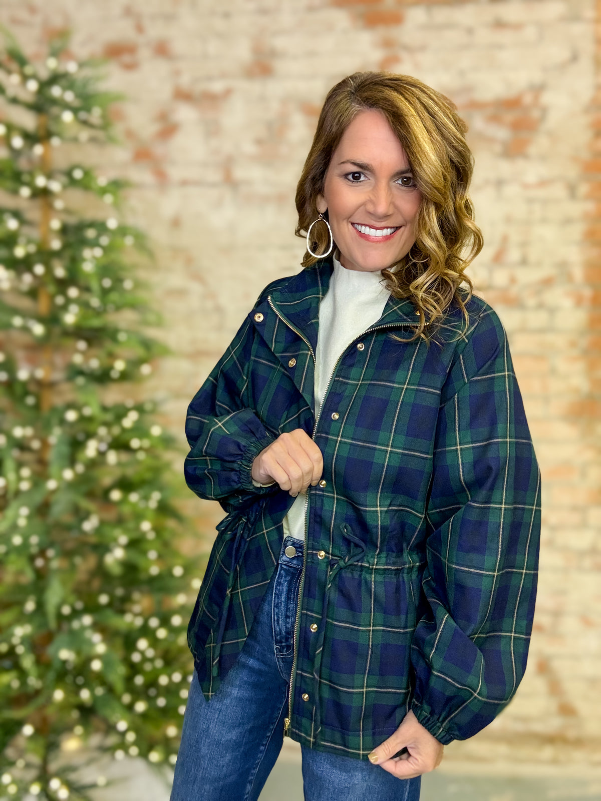 Neveah Plaid Utility Jacket