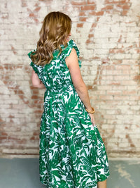 Adair Ruffled Tropical Dress