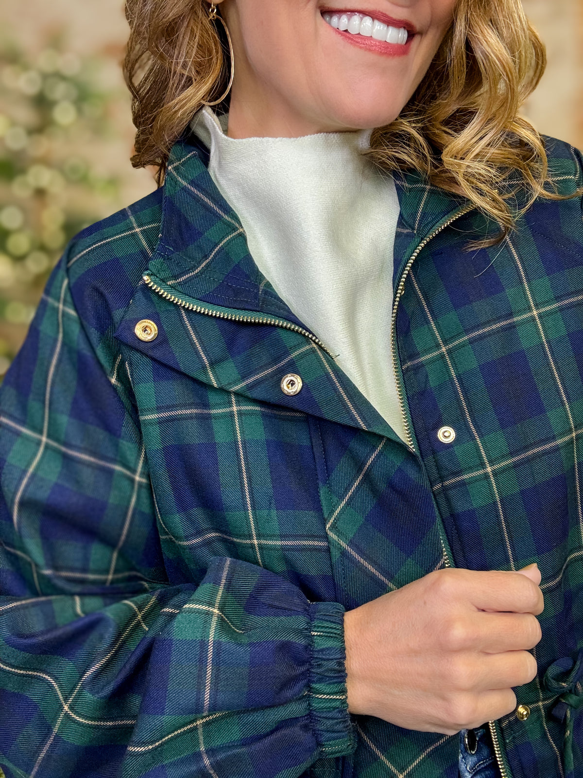 Neveah Plaid Utility Jacket