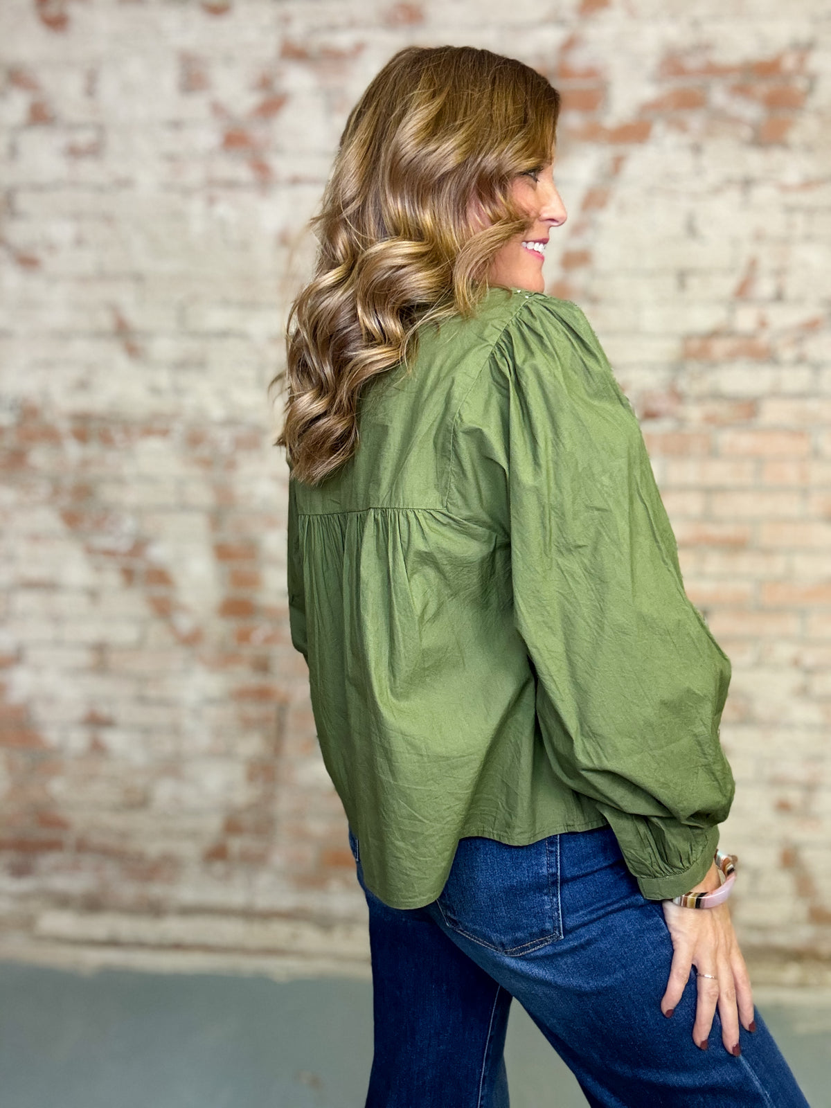 THML Courtnee Smocked Top