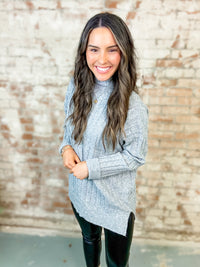 THML Sidney Heather Grey Long Sweater