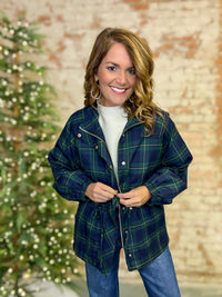 Neveah Plaid Utility Jacket