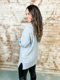 THML Sidney Heather Grey Long Sweater