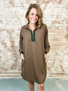 Coffe Waffle Knit Dress