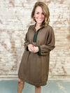 Coffe Waffle Knit Dress
