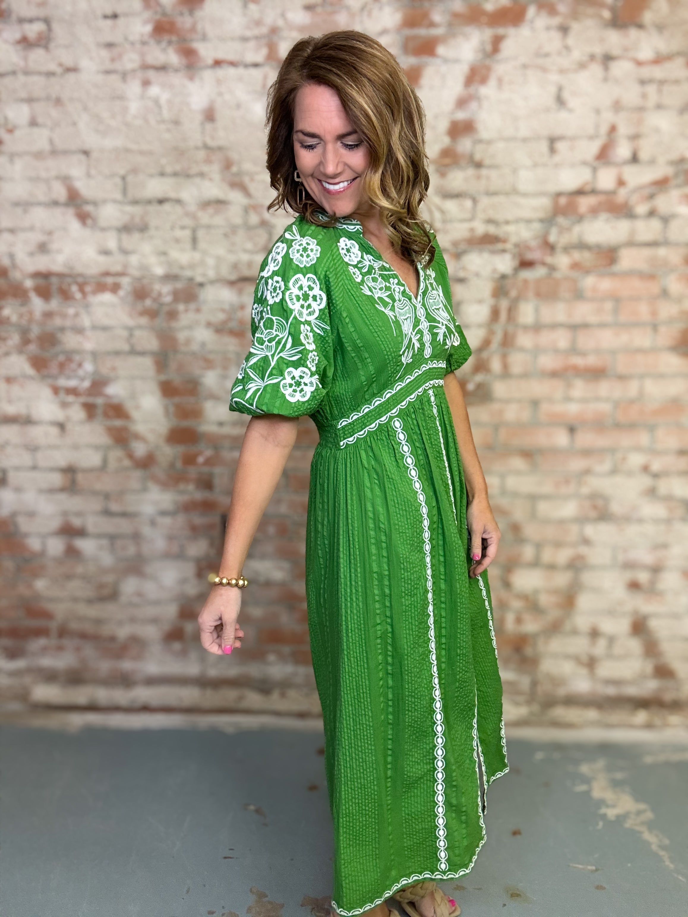 THML Laurel Embroidered Dress