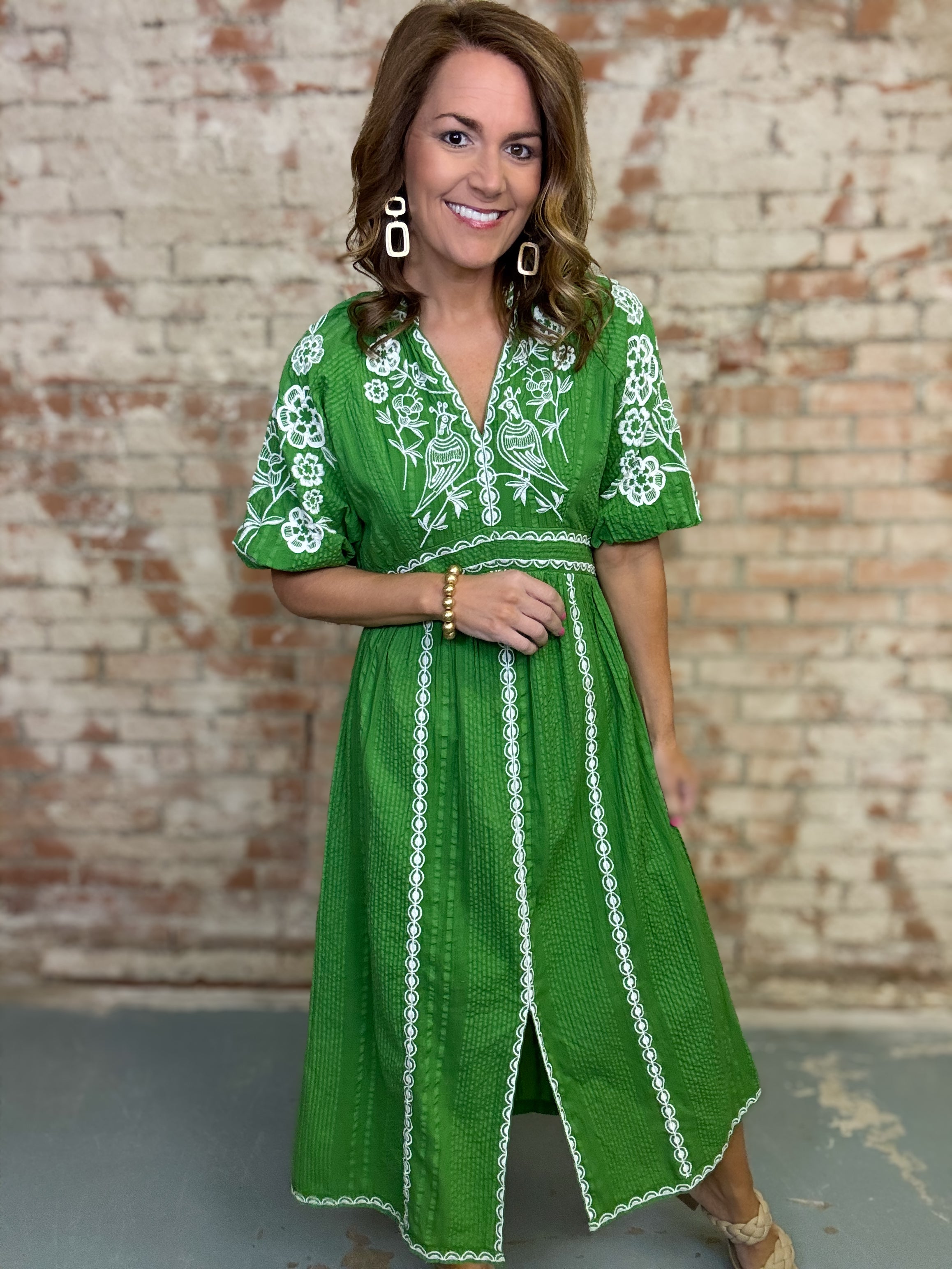 THML Laurel Embroidered Dress