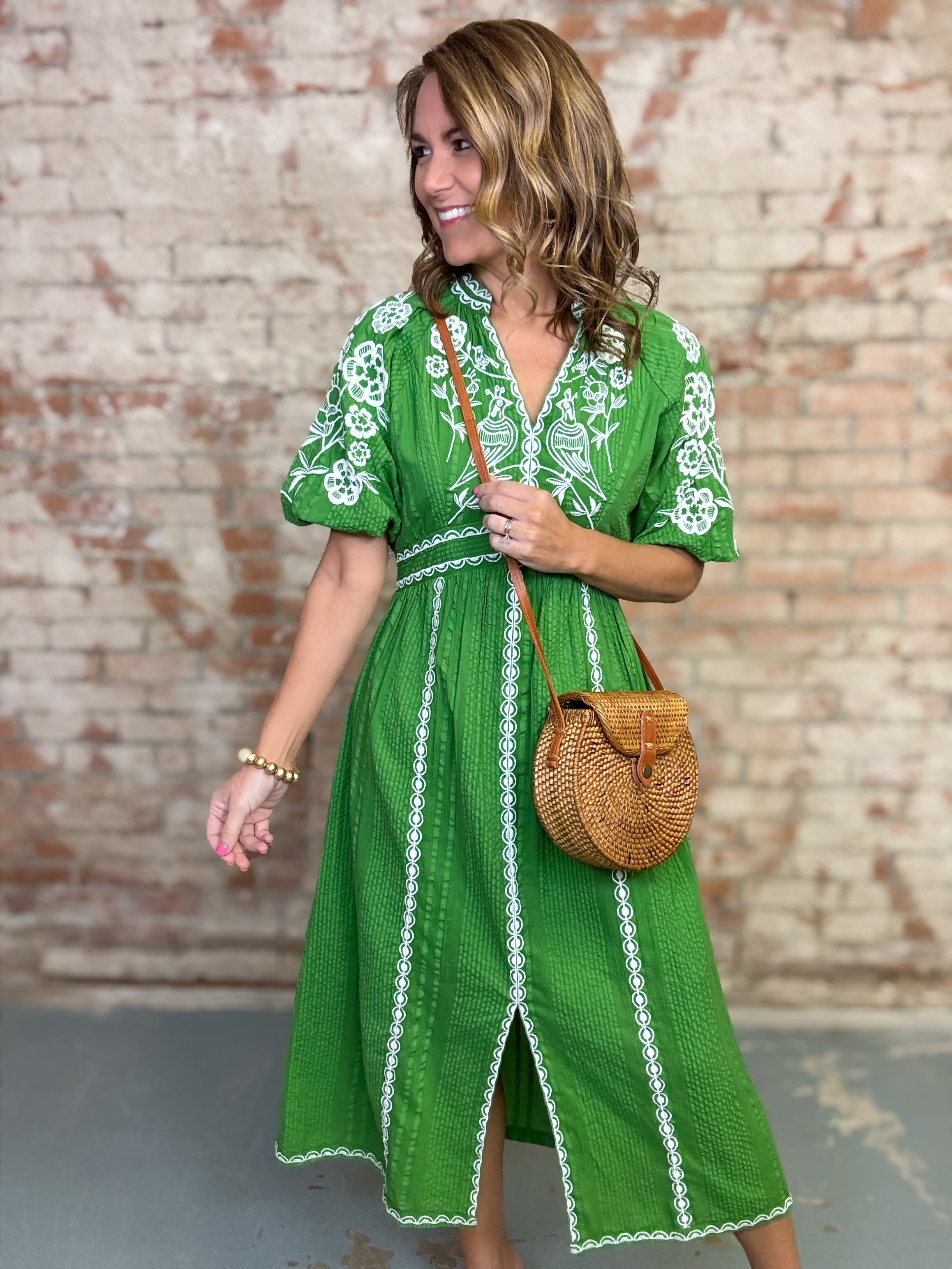 THML Laurel Embroidered Dress