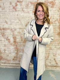 Kye Whipstitch Cardigan Coat