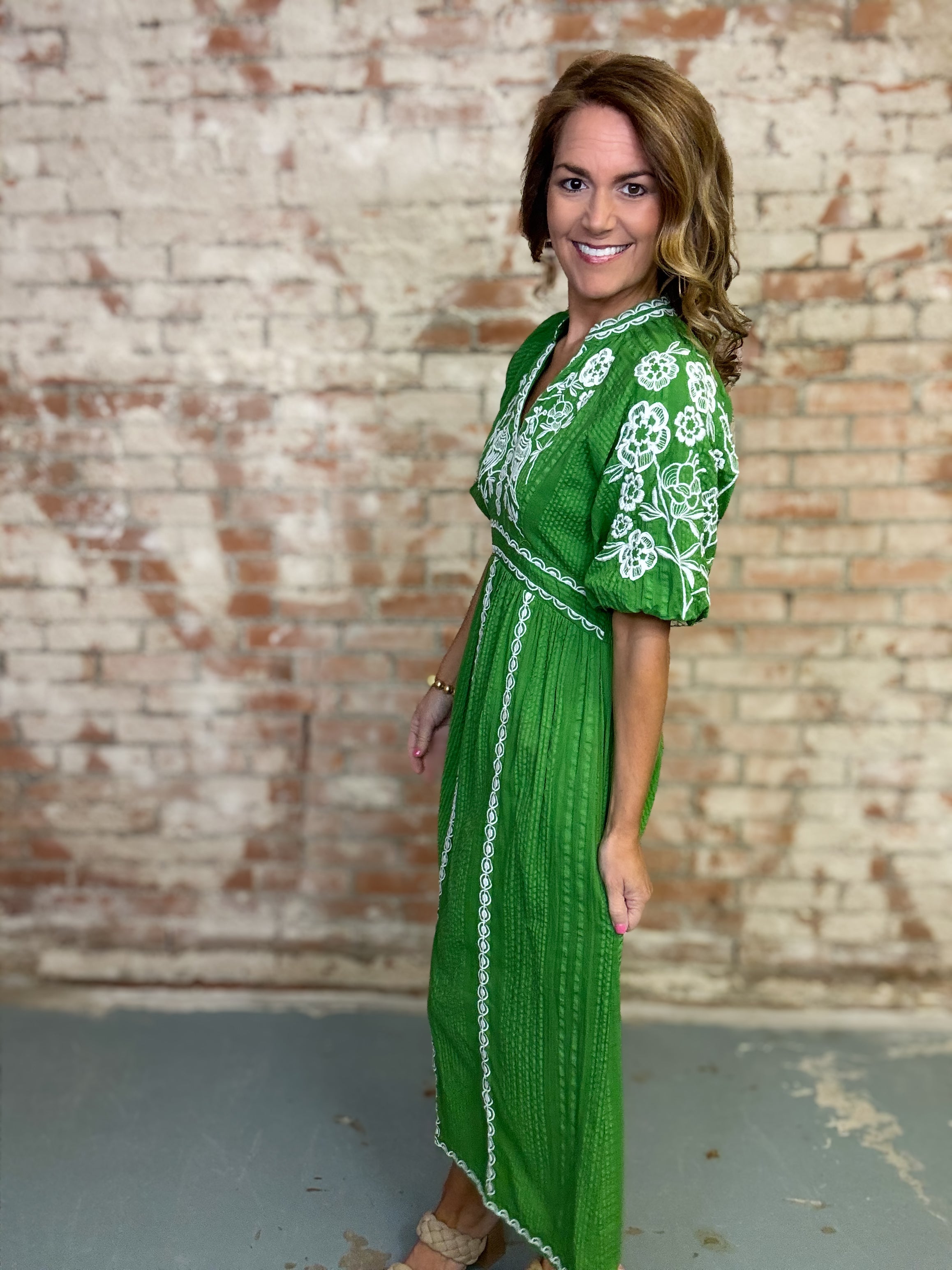 THML Laurel Embroidered Dress