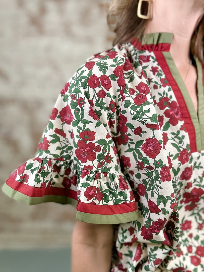 Patrice Ruffle Sleeve Top