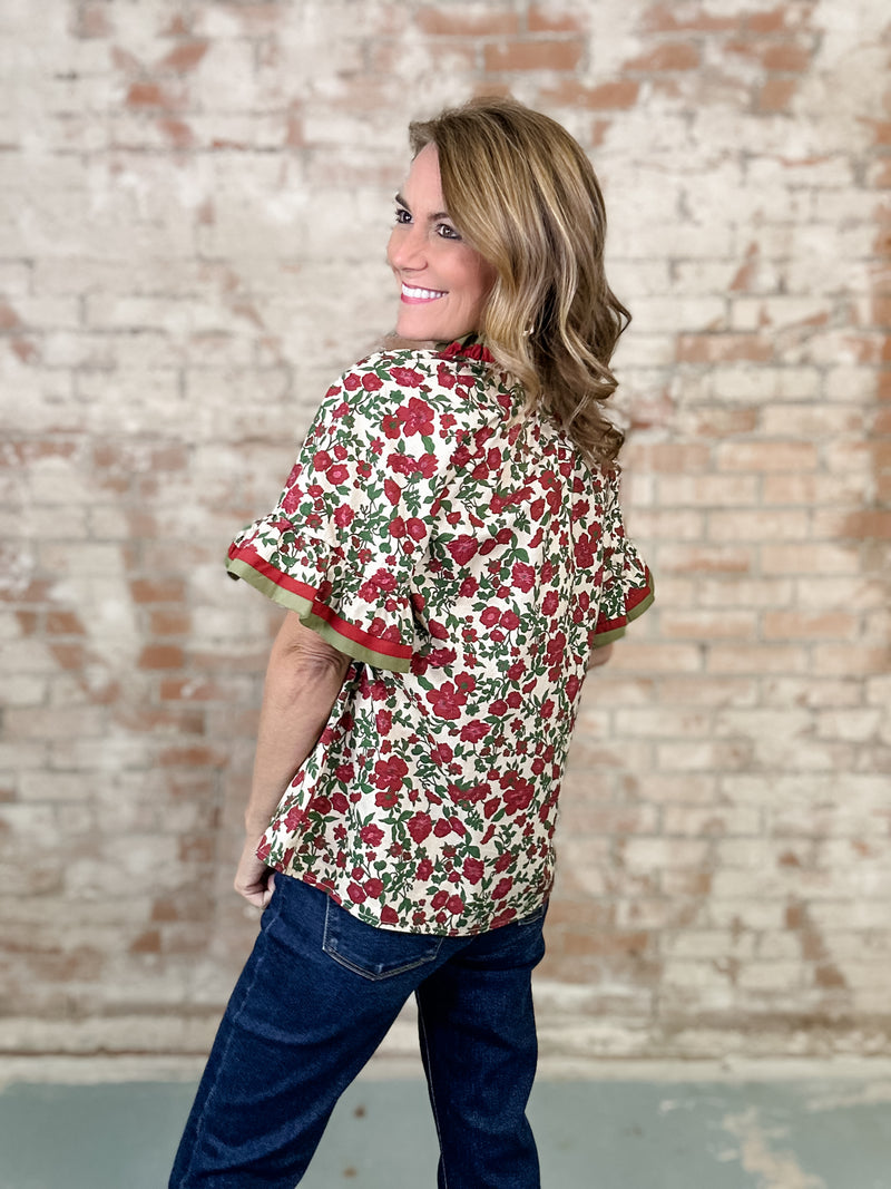 Patrice Ruffle Sleeve Top