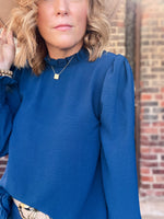 Ruffle Hem Frilled Neck Top