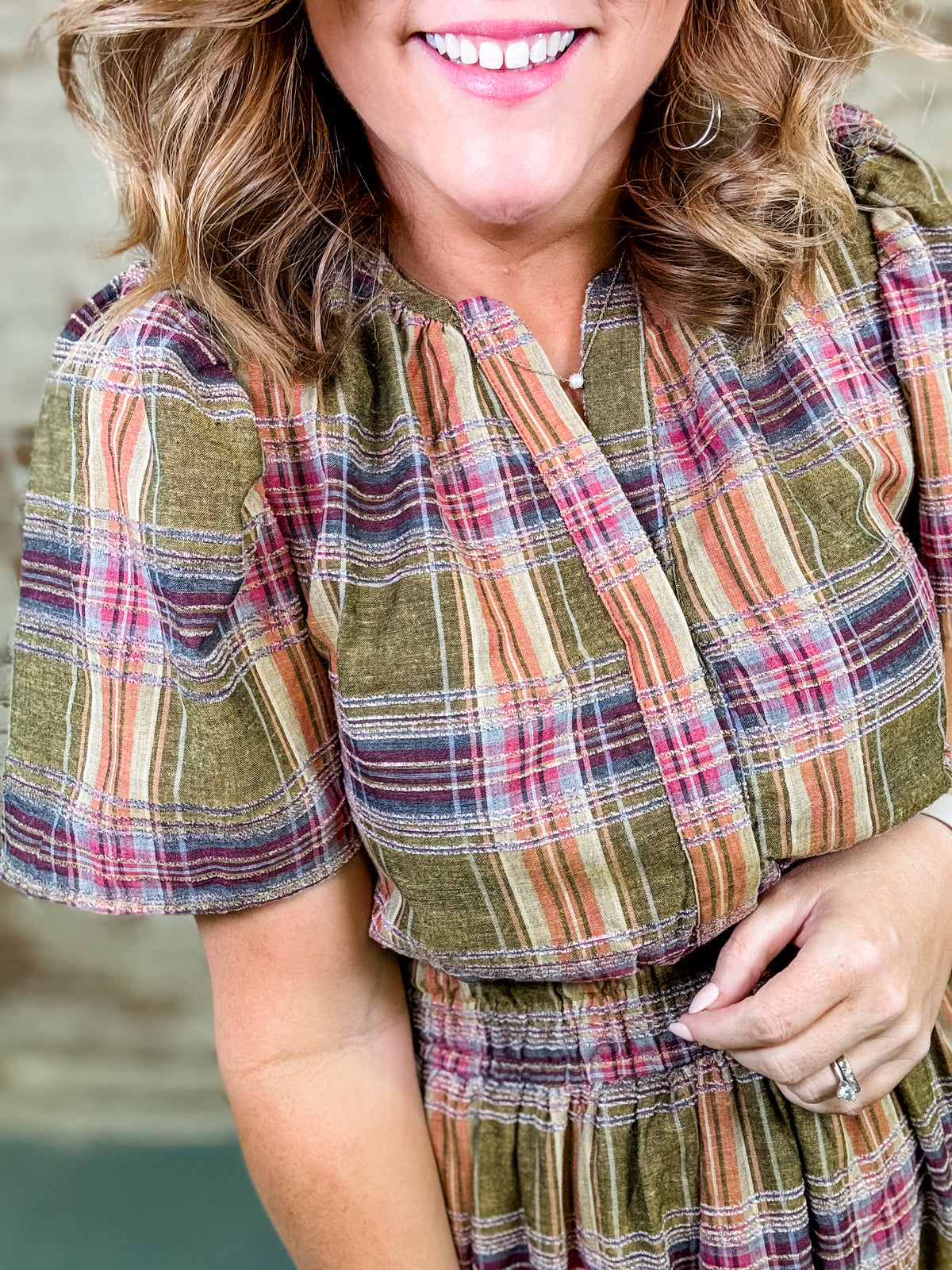 THML Pheobe Plaid Dress