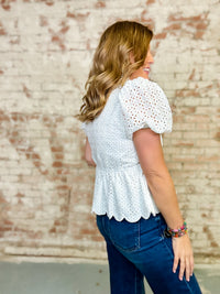 Imelda Eyelet Top