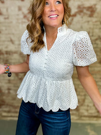 Imelda Eyelet Top
