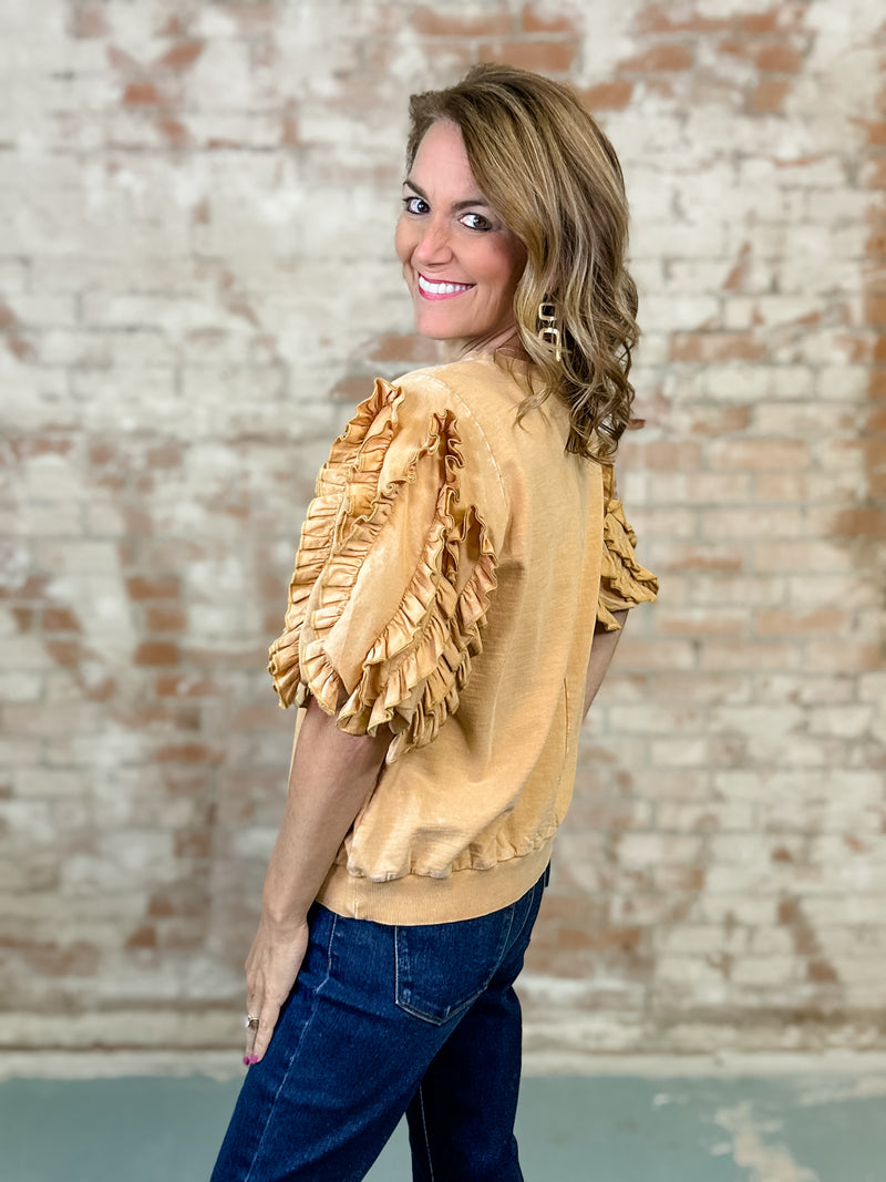 Boyce Ruffled Sleeve Top
