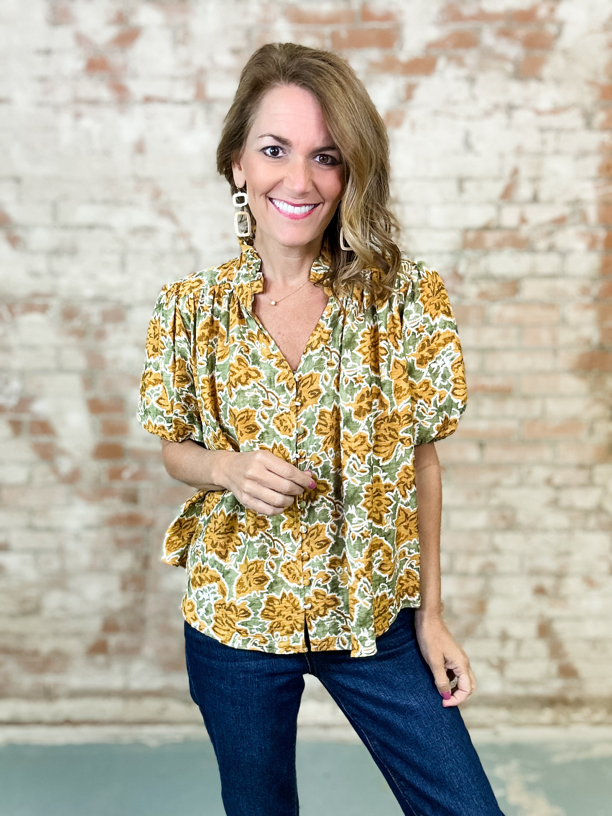 Maddox Button Down Top