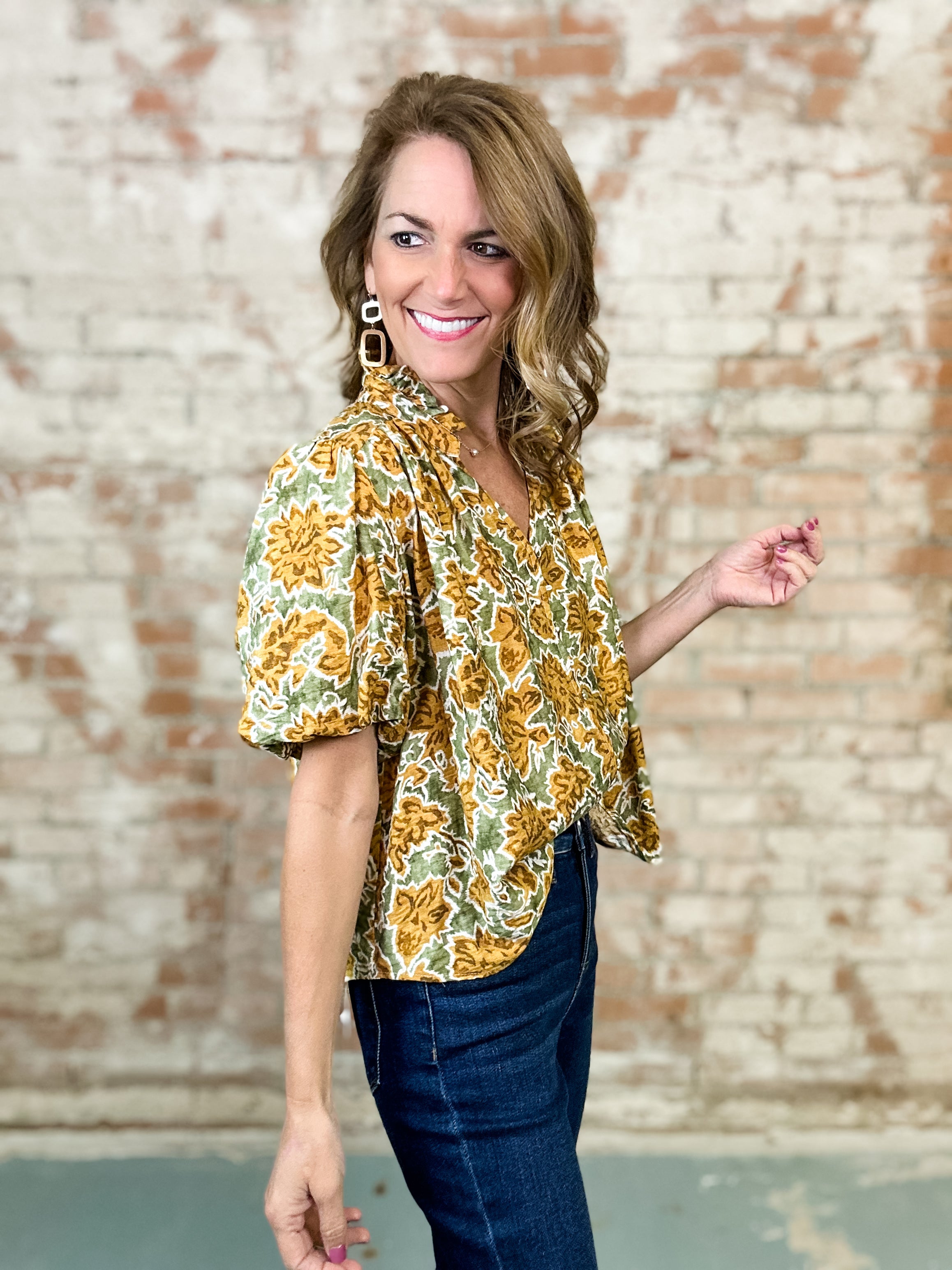 Maddox Button Down Top