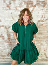 Sherry Solid Puff Sleeve Dress