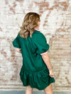 Sherry Solid Puff Sleeve Dress