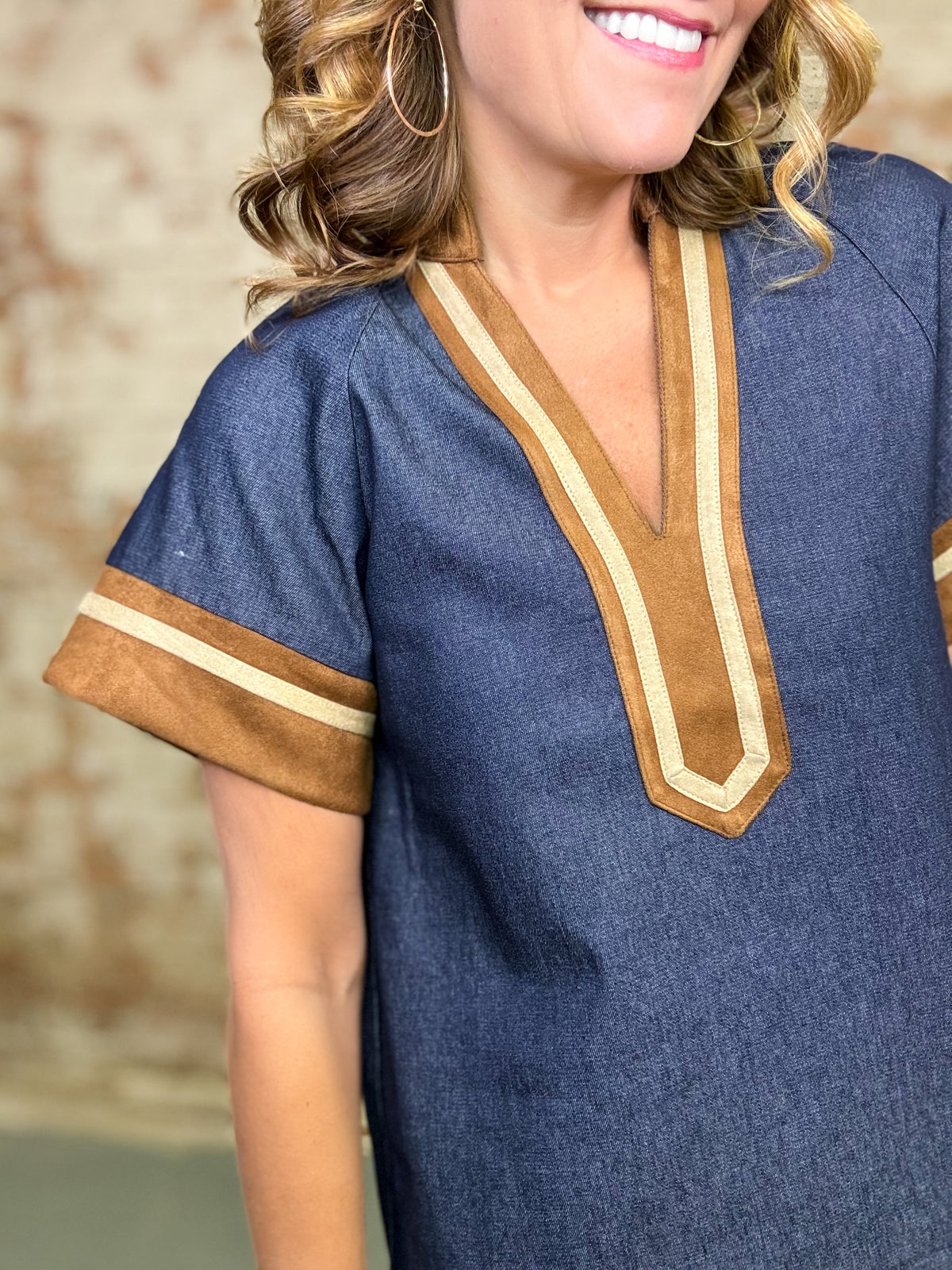 THML Cassie Denim Top