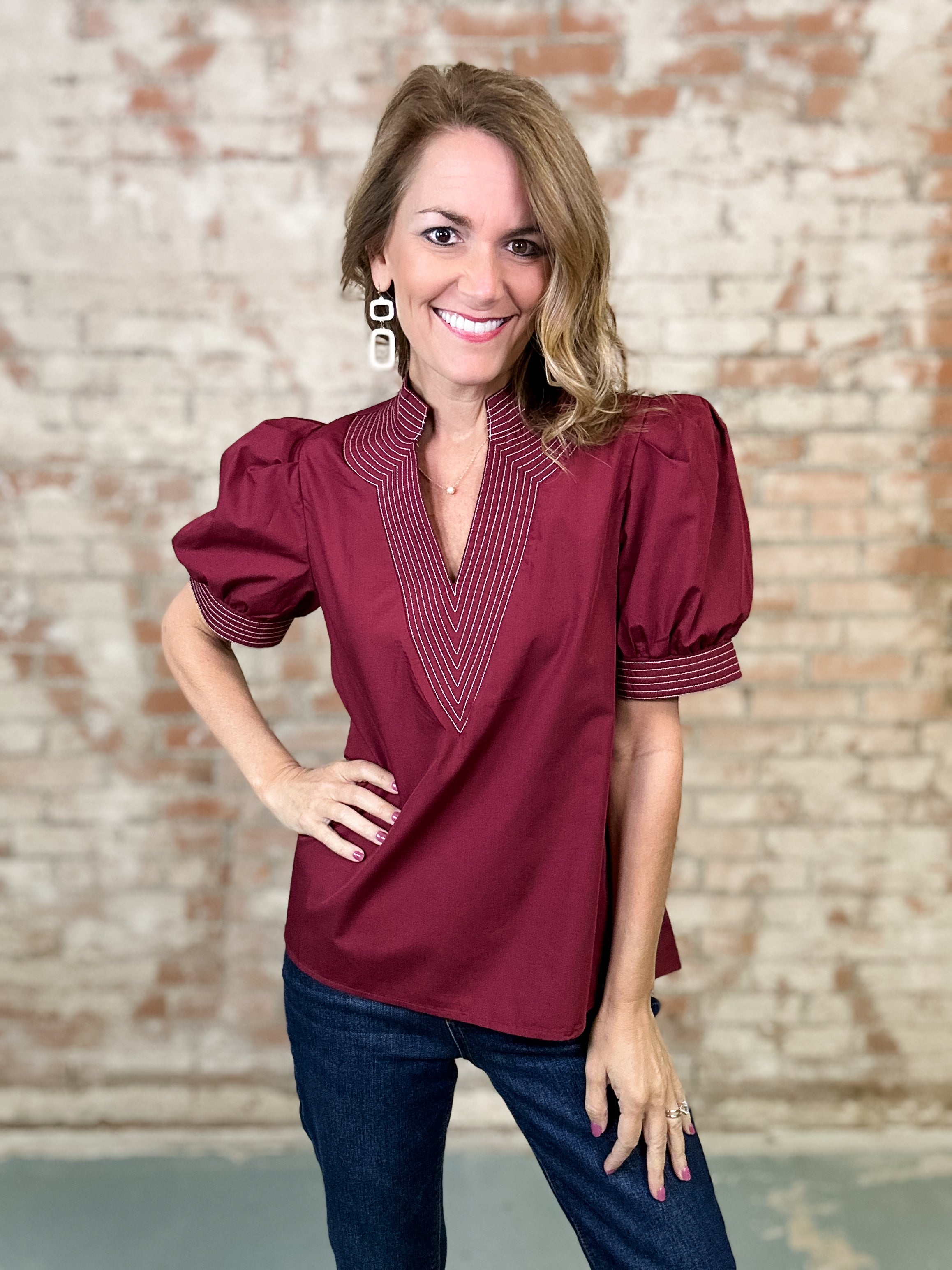 Miranda Stitch Detail Top