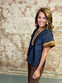 THML Cassie Denim Top