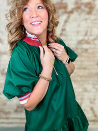 Sherry Solid Puff Sleeve Dress