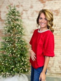 Sara Pearl Accent Top