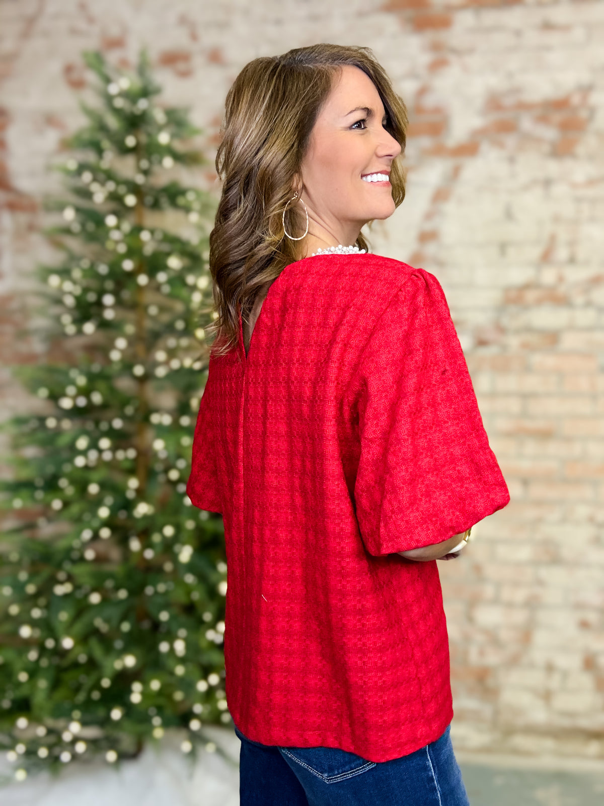 Sara Pearl Accent Top
