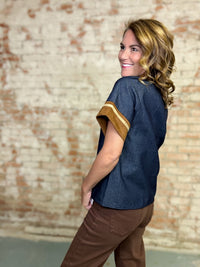 THML Cassie Denim Top