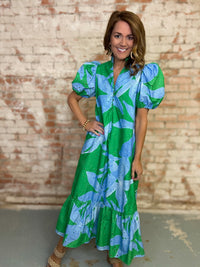 Dotty Botanical Midi Dress