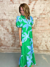 Dotty Botanical Midi Dress