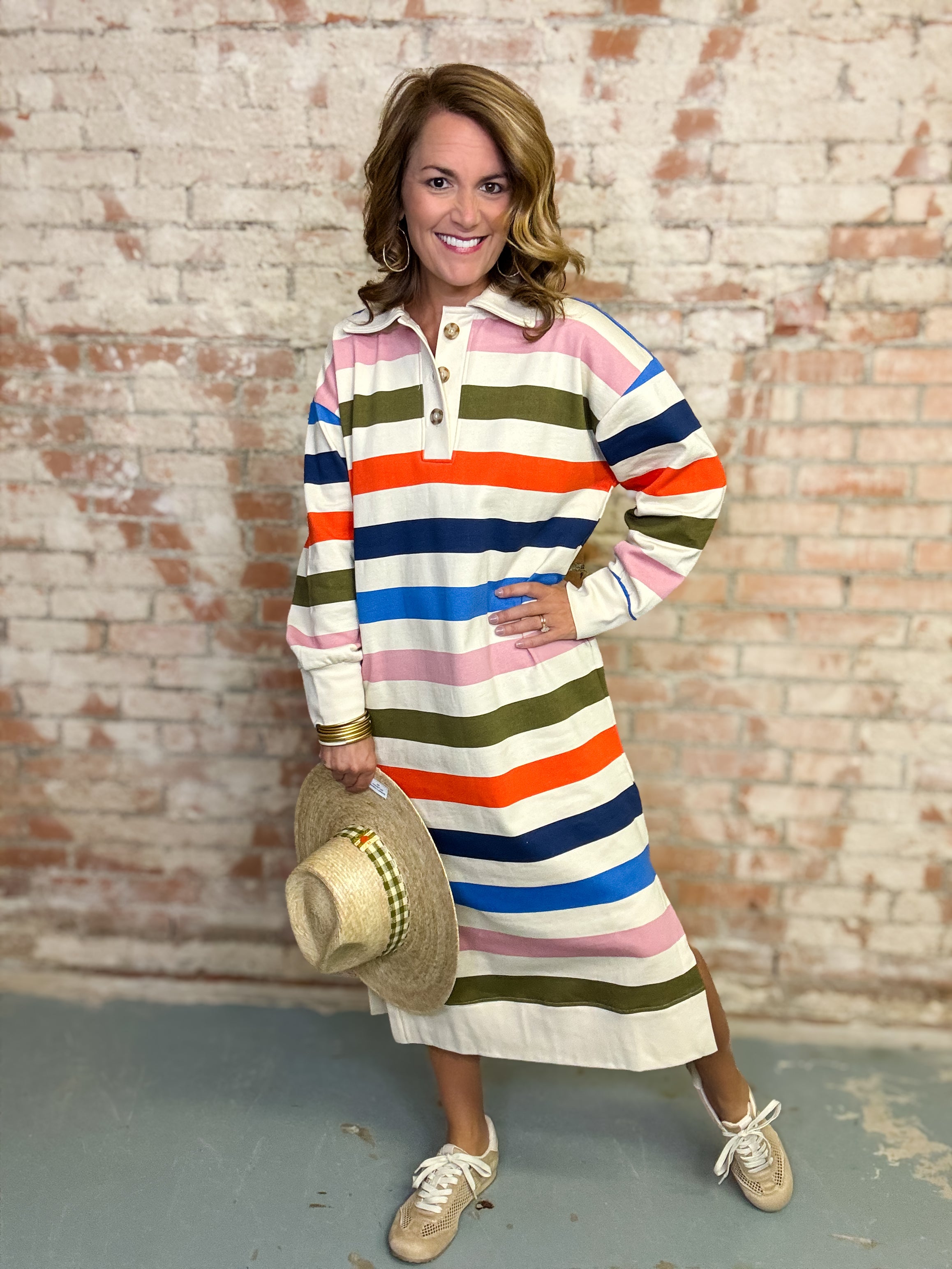 Confetti Stripe Juno Dress | Sunshine Tienda