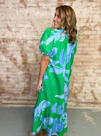 Dotty Botanical Midi Dress